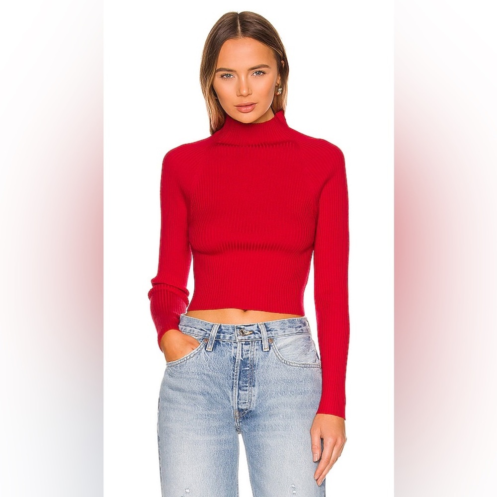 Alice + Olivia Irena Cropped Mock Neck